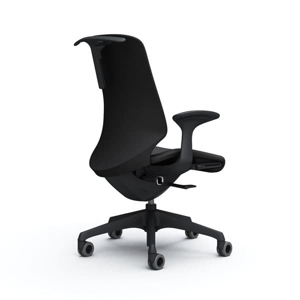 『受注生産品』オカムラ オフィスチェア スフィア ハイバック ブラックボディ 固定肘 座調節有 ハンガー付 ホローウレタンキャスター リネット CT2BFA FR [3]