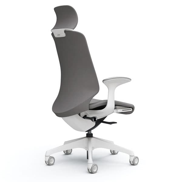 『受注生産品』オカムラ オフィスチェア スフィア EXハイバック ホワイトボディ 固定肘 座調節有 ホローウレタンキャスター インターロック CT2EFC FX [2]