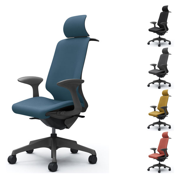 『受注生産品』オカムラ オフィスチェア スフィア EXハイバック ダークグレーボディ 固定肘 座調節有 ハンガー付 ノーマルナイロンキャスター リネット CT2FAE FR