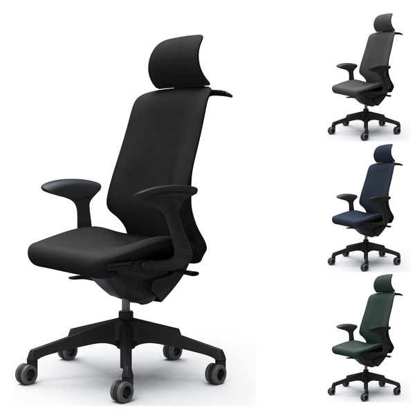 『受注生産品』オカムラ オフィスチェア スフィア EXハイバック ブラックボディ 固...