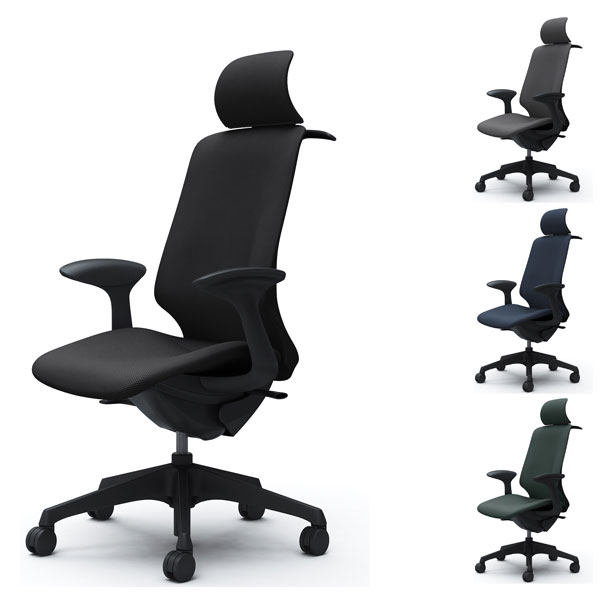 『受注生産品』オカムラ オフィスチェア スフィア EXハイバック ブラックボディ 固...