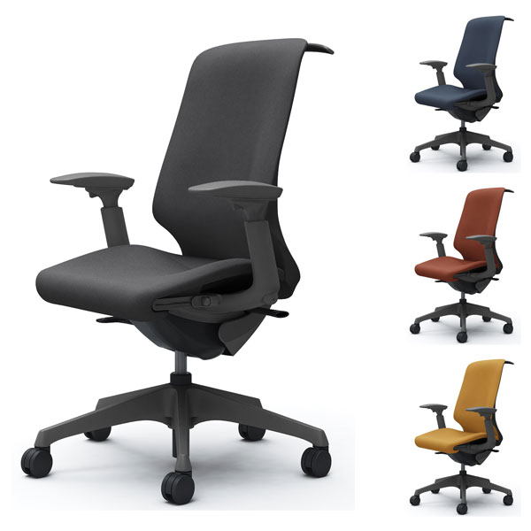 『受注生産品』オカムラ オフィスチェア スフィア ハイバック ダークグレーボディ 可動肘 座調節有 ハ..