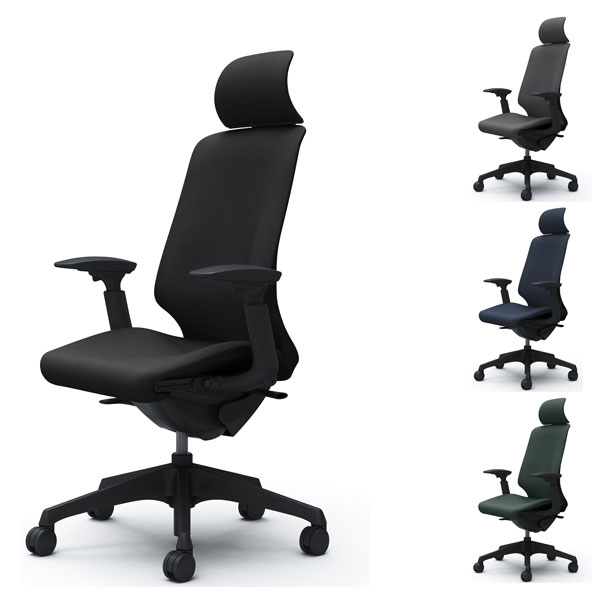 『受注生産品』オカムラ オフィスチェア スフィア EXハイバック ブラックボディ 可動肘 座調節有 ノーマルナイロンキャスター リネット CT4EAA FR