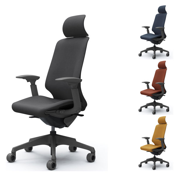 『受注生産品』オカムラ オフィスチェア スフィア EXハイバック ダークグレーボディ 可動肘 座調節有 ホローウレタンキャスター インターロック CT4EFE FX
