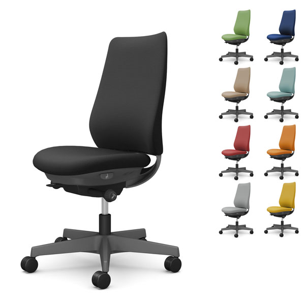 【ポイント10倍】オカムラ オフィスチェア ポータム スタンダードバック ダークグレーフレーム 背クッ..