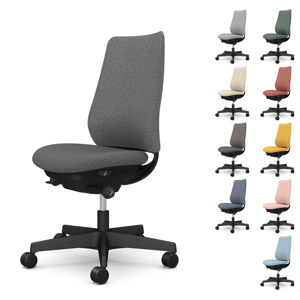 【期間限定ポイント10倍】オカムラ オフィスチェア ポータム スタンダードバック ブラックフレーム 背クッション 肘なし ナイロンキャスター インターロック CF13XR FXW