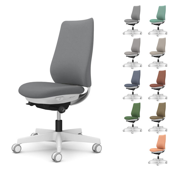 【ポイント10倍】オカムラ オフィスチェア ポータム スタンダードバック ホワイトフレーム 背クッション 肘なし ウレタンキャスター ツイル CF13ZW FKY/Z(3.0)