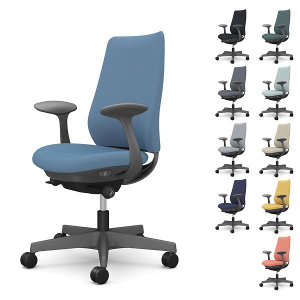 【ポイント10倍】オカムラ オフィスチェア ポータム スタンダードバック ダークグレーフレーム 背クッ..