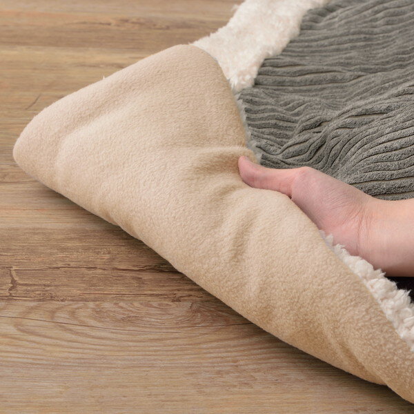 東谷 薄掛こたつ布団 長方形 W190×D230cm グレー KK-142GY [2]