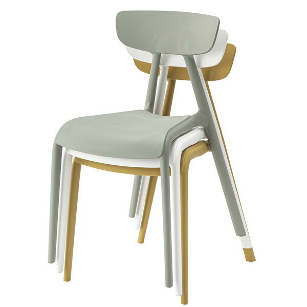 東谷 ペルト チェア ライトグレー CL-506LGR [ ダイニング リビング テラス 防水 おしゃれ 映え スタッキング 巣ごもり グレー 簡単手入れ 軽量 軽い ] [2]