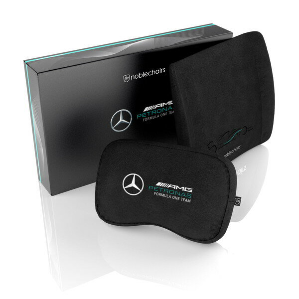 ■ 商品スペックnoblechairsゲーミングチェアをアップグレードする「メモリーフォームクッションセット」が、メルセデスAMG・ペトロナス・フォーミュラワン・チームとのコラボレーションで登場！存在感のあるロゴ、F1マシンのシルエットを描いた刺繍がレーシング気分を盛り上げます。noblechairsの通常モデルをお使いの方も、本クッションを付けるだけでレーシング仕様に変身。クッション・クッションカバーに高品質素材を使用し、通常版クッションよりも快適でサポート感のある座り心地に。※こちらはクッションのみとなります。ゲーミングチェア本体は別売りとなりますのでご注意ください。【noblechairs】2015年にドイツで設立されたゲーミングチェアブランドです。ドイツ高級車のドライビングシートにインスパイアされたデザインで、一般のオフィスチェアとは異なる独創的な世界観を演出。職人気質の強いドイツ人らしく、素材にこだわり細部まで妥協なく製品づくりを行います。独自の美学により、上品で洗練されたチェア体験を提供します。■首・腰を支えるメモリーフォームクッションには高密度で弾力のあるメモリー(形状記憶)フォームウレタンを使用しました。体の形に合わせて変形するためフィット感が高く、様々な体形の方の首・腰にかかる負担を軽減します。ネックピローのゴムバンドは伸縮式(着脱式バックル付き)でEPIC/ICON/HEROすべてに装着できます。ランバーサポートは通常版クッションよりサイズが大きく自立するため、特にICON/HEROシリーズでは腰のサポート力が高まります。■取り外して洗える高品質カバーカバーには100％ポリエステルのマイクロファイバーを使用しています。ソフトな肌触りで耐久性・通気性に優れ、お手入れも簡単で洗濯機で洗うことも可能です。シンプルなブラック生地にロゴとタグが刺繍され、チェアとの統一感もバッチリです。※洗濯機で洗う際にはファスナーを閉めてネットに入れ、40度の水温で同系色のものと洗ってください。※カバー以外は洗えません。サイズピロー：約190×85×300mmランバーサポート：約320×80×400mm重量ピロー：約275gランバーサポート：約385g材質クッション：ポリウレタン内側カバー：ポリエステル70％、綿30％外側カバー：ポリエステル(マイクロファイバー)形態完成品※ルート配送の為、時間指定はできません。※受注生産品については別途ご案内申し上げます。※お客様都合による返品・交換はお受けしておりません。※イメージ画像のその他の家具・小物は付属しておりません。※商品は原則、1階(軒先)または車上渡しとなります。【検索キーワード】4251442505110 J02617 アーキサイト ARCHISITE noblechairs ノーブルチェアーズ メモリーフォームクッションセット メルセデス Mercedes AMG エーエムジー Petronas Formula One Team Edition ペトロナス フォーミュラワン NBL-SP-PST-012 nbl-sp-pst-012 NBLSPPST012 NBL-SP-PST NBLSPPST nblsppst ドイツ ゲーミングチェア チェア 椅子 いす イス 家具 オフィス家具 ゲーマー ゲーミング ゲーム用 eスポーツ オフィス 会社 リビング 書斎 テレワーク 在宅 在宅ワーク 在宅勤務 リモートワーク 自宅勤務 SOHO オプション クッション 20210729新商品ゲーミングチェア