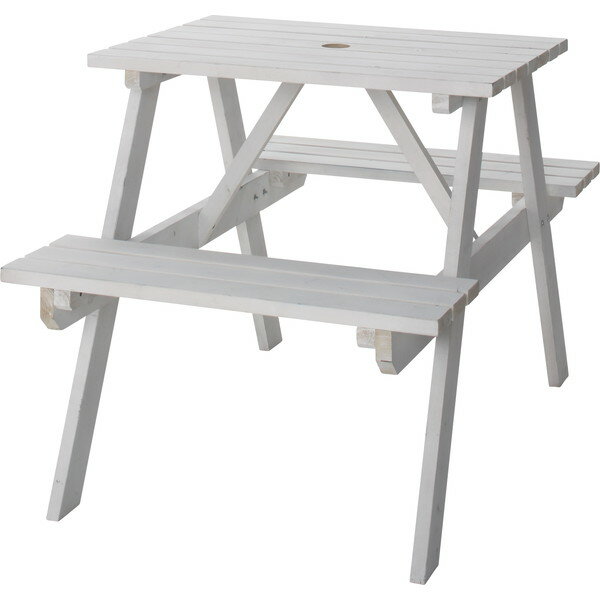 東谷 テーブル＆ベンチ ホワイト ODS-91WH [ ベンチ 椅子 いす イス テーブル ガーデン 庭 バルコニー ベランダ ]