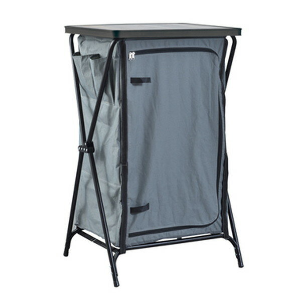 東谷 フォールディングキャビネット 3段 W595×D520×H965mm グレー OLC-627GY [ 折りたたみ キャビネット 収納 アウトドア ]