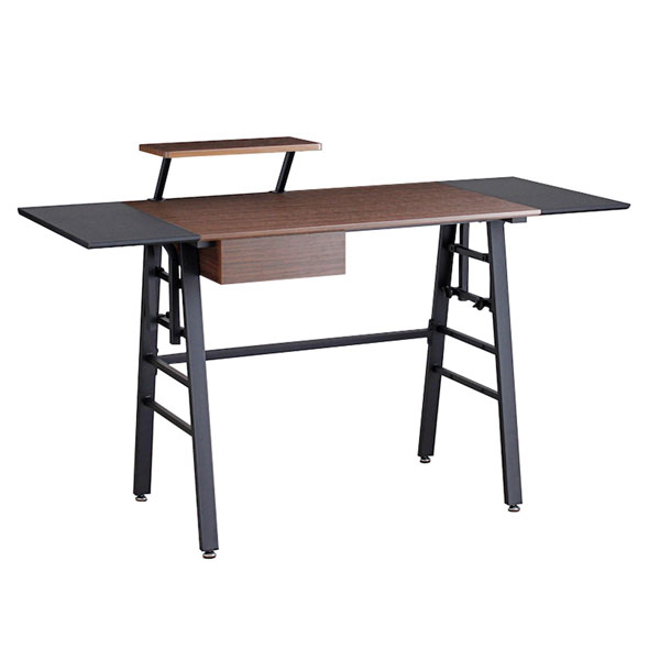 東馬 デイ デスク W1340×D550×H730mm ブラウン 家具 机 つくえ ワークデスク パソコンデスク シンプル