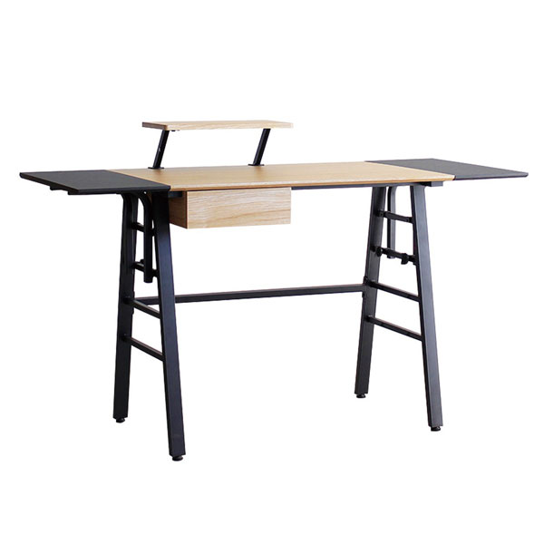 東馬 デイ デスク W1340×D550×H730mm ナチュラル 家具 机 つくえ ワークデスク パソコンデスク シンプル