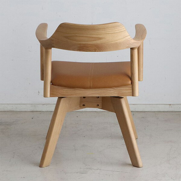 東馬 回転チェア ナチュラル YT-010 家具 チェア 椅子 木製チェア リビング ダイニング [3]