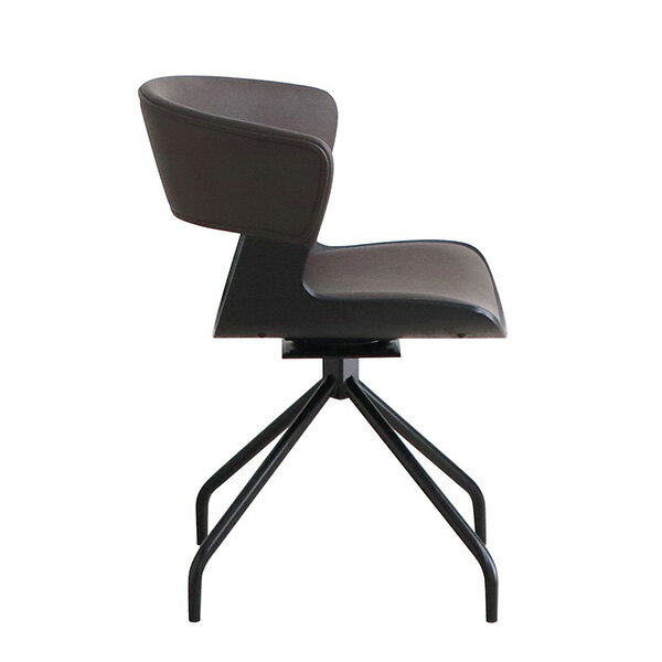 東馬 TM ルシア ラウンドチェア ブラウン 家具 チェア 椅子 スチール脚 リビング ダイニング [2]