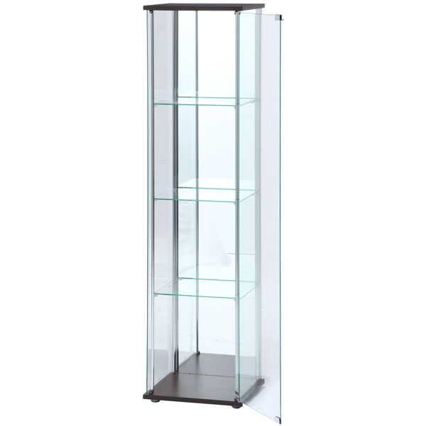 不二貿易 ガラスコレクションケース 4段 背面ミラー ブラウン TMG-G21 ディスプレイ ガラスケース ガラス製 ラック 収納 透明 [2]