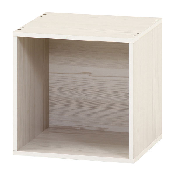 不二貿易 キューブボックス オープン ホワイトウォッシュ 収納家具 収納 ボックス キューブ型 小物 雑..