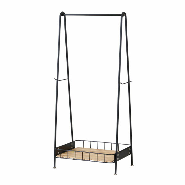 乐天商城 - 弘益 BY CAGE ハンガー W615×D450×H1380mm ブラック BCH-600(BK)[ ビーワイケージ 収納 ハンガーラック 衣類収納 シンプル ]