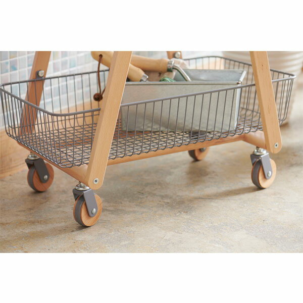 弘益 LIV キャリーバスケットワゴンM W355×D545×H865mm ホワイト LIV-CM3(WH)[ リヴ 収納 ワゴン リビング ランドリー キッチン シンプル ] [3]