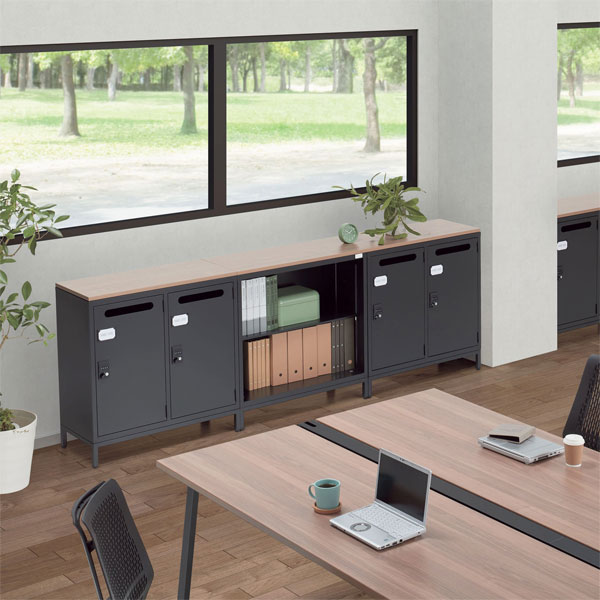 生興 ASKシリーズ スタンドベース ブラック W880×D400×H130mm ASK-SB[ オフィス家具 収納 収納家具 書庫 スチール書庫 ] [2]