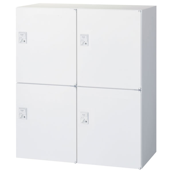 生興 クウォール 4人用パーソナルボックス 履歴対応IC錠 下置用 W900×D450×H1050mm RW45-N410H-CR