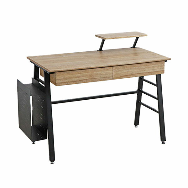 ■ 商品スペック上棚と引き出し2杯付きで収納に優れたデスクです。置く場所や用途に合わせて、サイドの収納ラックの場所を入れ替えることができます。スチールの黒とのコントラストがオシャレで、いろいろなテイストのお部屋に合わせやすいです。サイズW1...