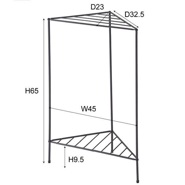 【ポイント5倍】ラック 幅450mm 奥行230mm 高さ650mm ダークグレー MIP-10DGY 東谷 [2]