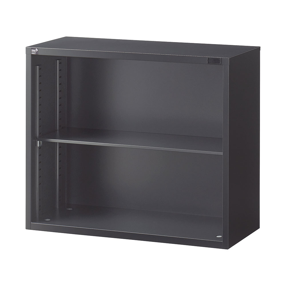 Rakuten - 書庫 ALZシリーズ オープン書庫 H750mm ブラック ALZK-K32 スチール書庫 A4 黒 上品 おしゃれ 日本製 国産 完成品 生興