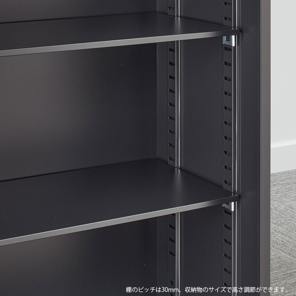 書庫 ALZシリーズ オープン書庫 H1860mm ブラック ALZK-K36 スチール書庫 A4 黒 上...