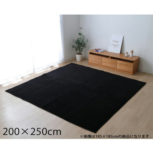 Rakuten - イケヒコ mou(ムー) ラグ もちもち ソフトラグ 長方形 200×250cm ブラック MOU200250