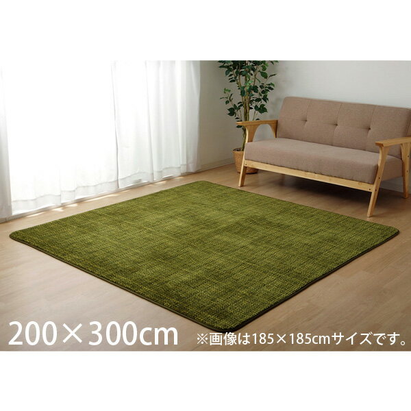 Rakuten - イケヒコ ノート ラグカーペット 長方形 200×300cm グリーン NOT300