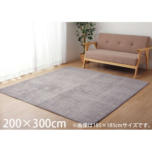 尼龍製 - イケヒコ ノート ラグカーペット 長方形 200×300cm グレー NOT300