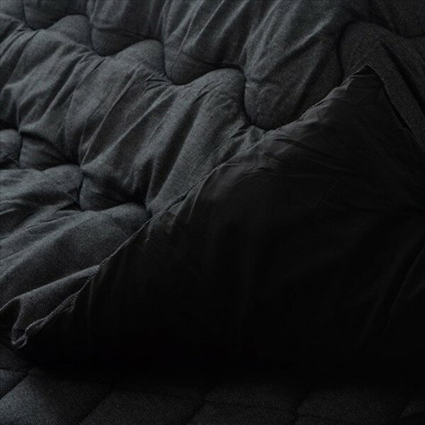 イケヒコ 先染め 厚掛こたつ布団 デニム 長方形 205×285cm ブラック SDM205285 [3]