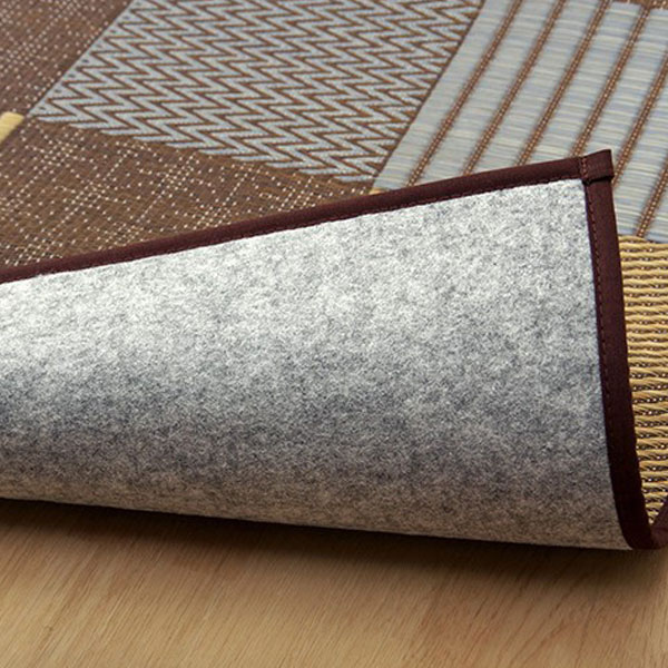 イケヒコ DX京刺子 い草 花ござカーペット 江戸間4.5畳 (261×261cm) ブラウン 敷物 カーペット い草 パッチワーク風 モダン 日本製 [2]
