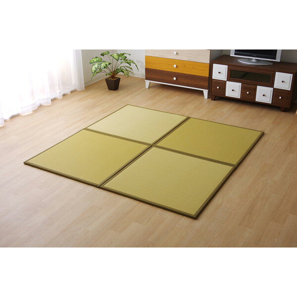 イケヒコ スカッシュ PPユニット畳 82×82cm 同色9枚組 ベージュ SKSU828209 [ ユニット畳 置き畳 ポリプロピレン 防汚性 軽量 国産 日本製 ] [2]
