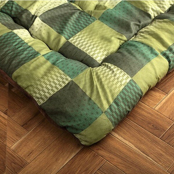 イケヒコ 大河 こたつ布団 市松模様 長方形 205×285cm グリーン G6032829 [ こたつ 掛け布団 厚掛け 和モダン 日本製 ] [2]