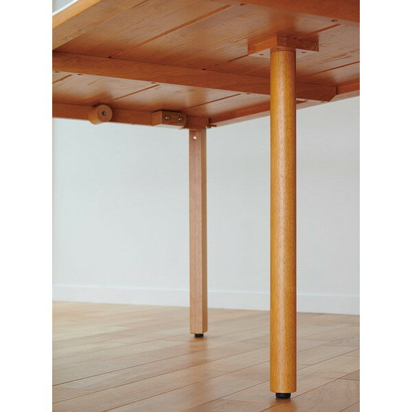 (個人宅+6600円)タック 天然木テーブル W2100×D900×H700mm ナチュラル UFTRWT2190-NA+UFT4SL-NA