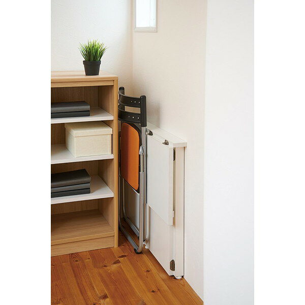 (個人宅+3300円)タック フォールディングデスク W900×D460×H700mm ホワイト ROH-10WH [3]
