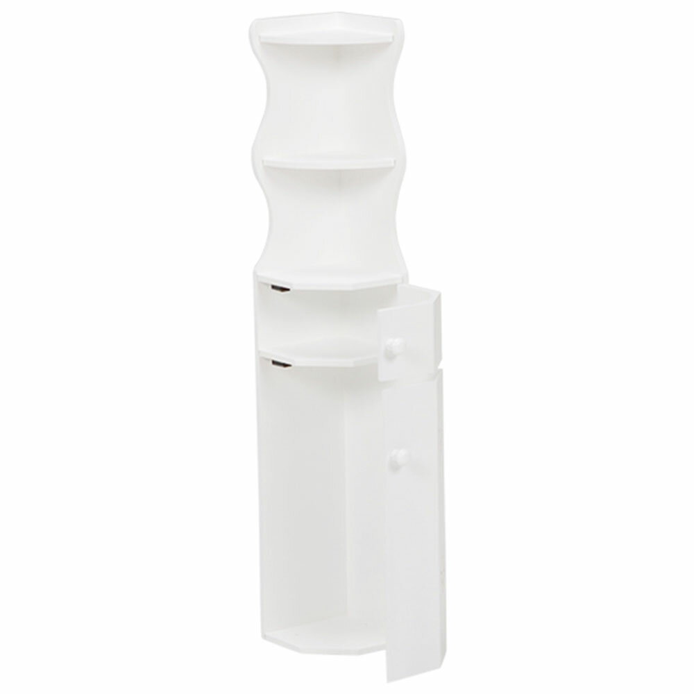 トイレラック 収納 トイレ棚 スリム 縦型 ペーパー収納 ホワイト MTR-7005WH 萩原