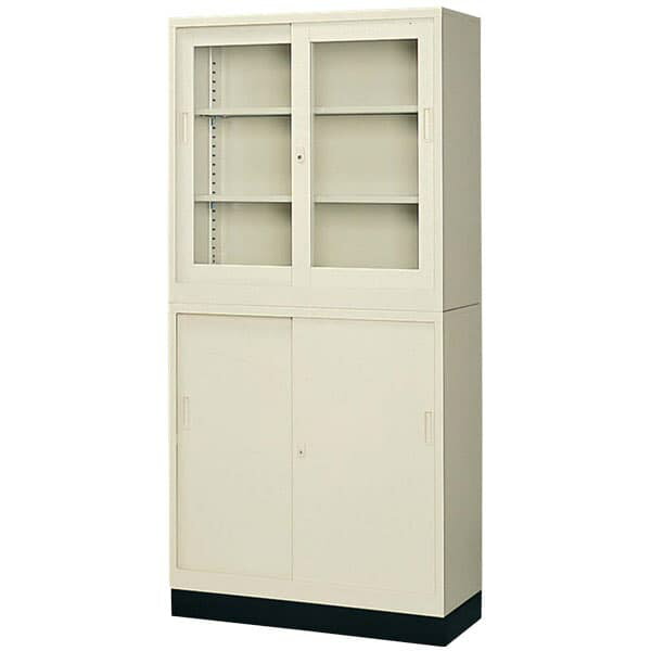 生興 スタンダード書庫 スチール戸引違書庫(D400) W880×D400×H880 G-33SS [書庫 引...