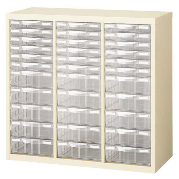 生興 A4判整理ケース 書庫内収納型 プラスチック引出し W777×D340×H750 A4G-P311C [本棚 収納家具 整理..