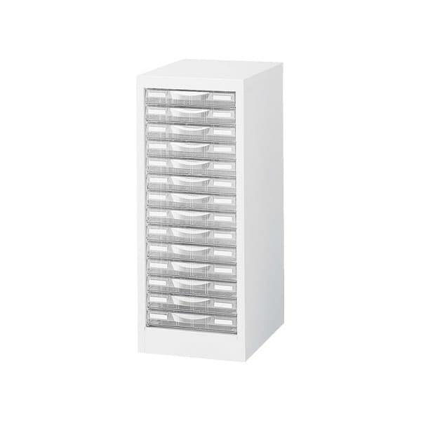 乐天商城 - 生興 A4判整理ケース A4判床置型 プラスチック引出し W277×D400×H700 A4 W-P114S[収納家具 整理ケース オフィス家具 オフィス用 オフィス用品 オフィス収納]
