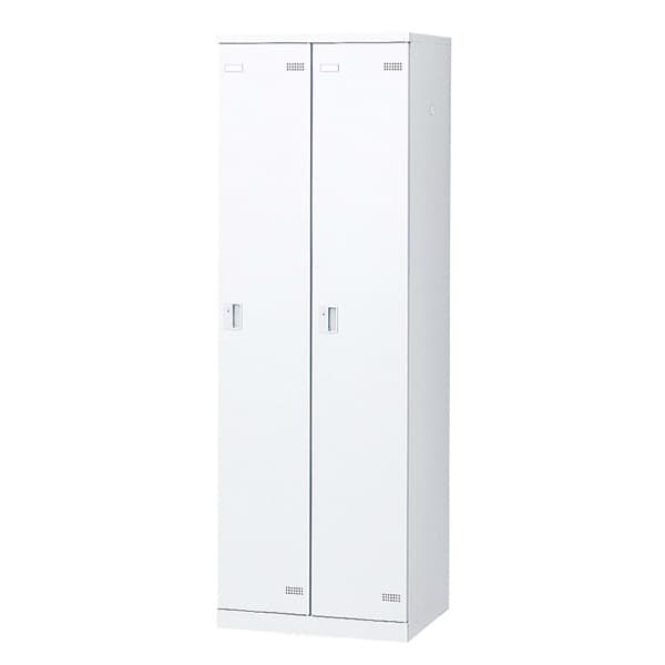 生興 SLBロッカー(扉ホワイト) 2人用 ボタン錠 W600×D515×H1800mm SLBW-2-B