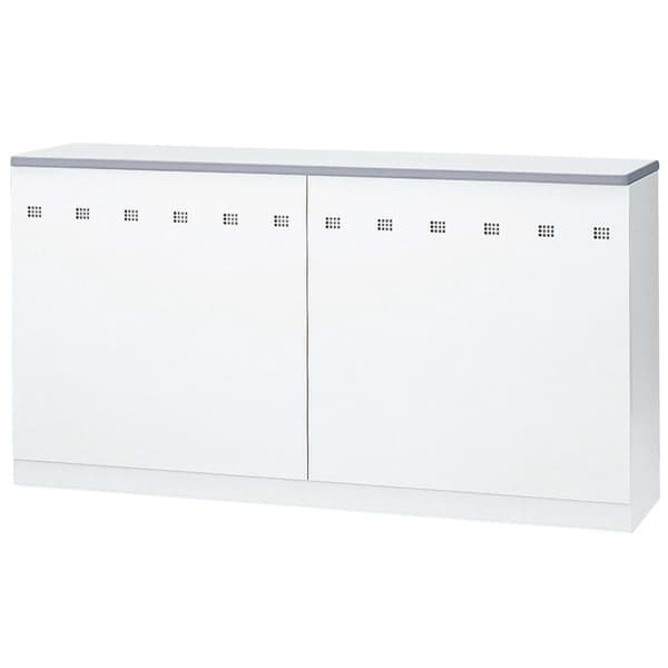 生興 NSカウンター Tタイプ(インフォメーションカウンター) W1800×D454×H950 NSH-18TWW (天板/本体ホワイト) [白色 ロビー 受付 カウンター オフィス家具 オフィス用 オフィス用品] [3]