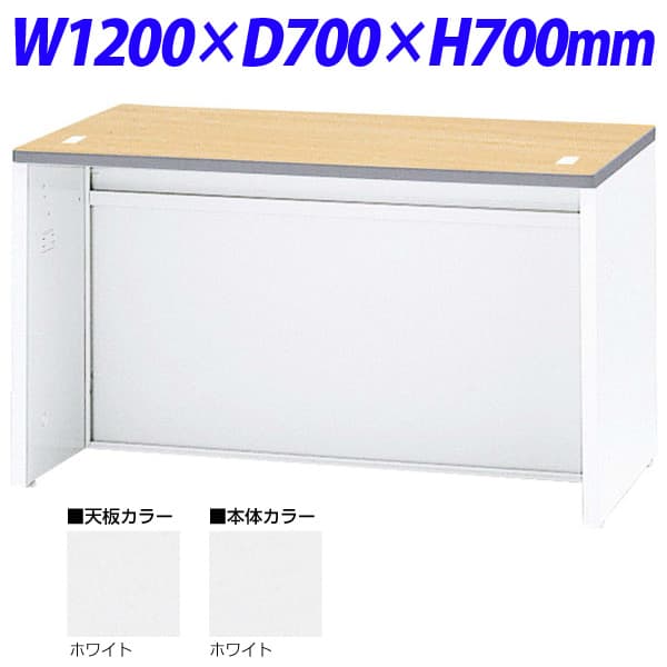 生興 NSカウンター ローカウンター W1200×D700×H700 NSL-12TWW （天板/本体ホワイト） [白色 ロビー 受..