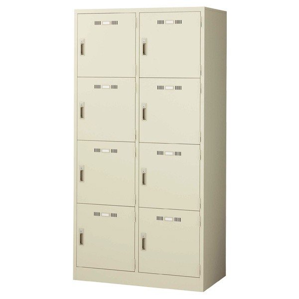 生興 SLKロッカー シリンダー錠 ニューグレー色 2列4段 ロッカー 8人用 W900×D515×H1790 SLK-8W [スチ..