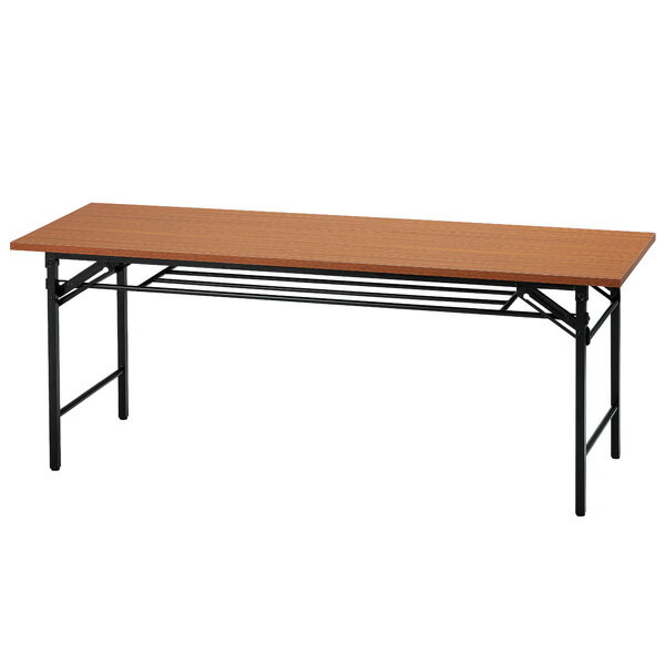 『法人限定』 井上金庫販売 折り畳みテーブル W1800×D600×H700 チーク UMT-1860T