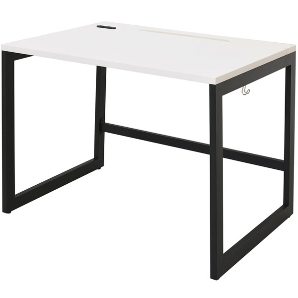 R・Fヤマカワ リスム デスク W1000×D700×H720mm ホワイト×ブラック脚 RFFLD-1070WH-BL